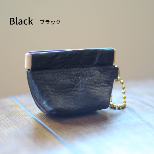 マチありバネ口金ポーチ　栃木レザー　本革　ポーチ　　小物収納　イヤホン　カード　コインケース　お薬　プチギフト 12枚目の画像