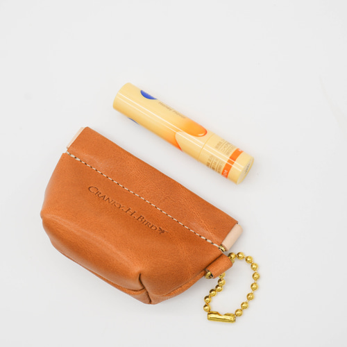 マチありバネ口金ポーチ 栃木レザー 本革 ポーチ 小物収納 イヤホン