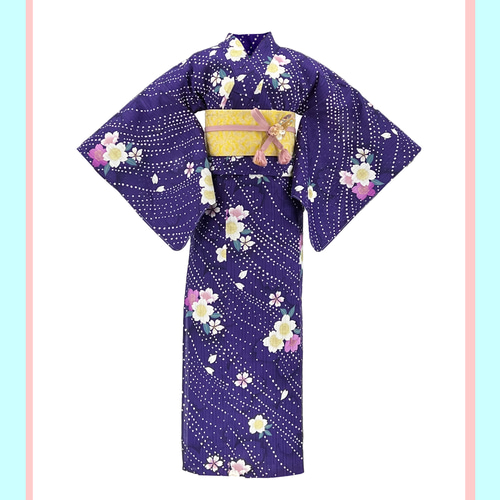 美品★綿麻の浴衣　着物　夏の着物　夏着物　紫　縦縞　白　ストライプ　単衣　単 楽天市場】阿波しじら織り 木綿 着物 夏着物 浴衣 コットン着物