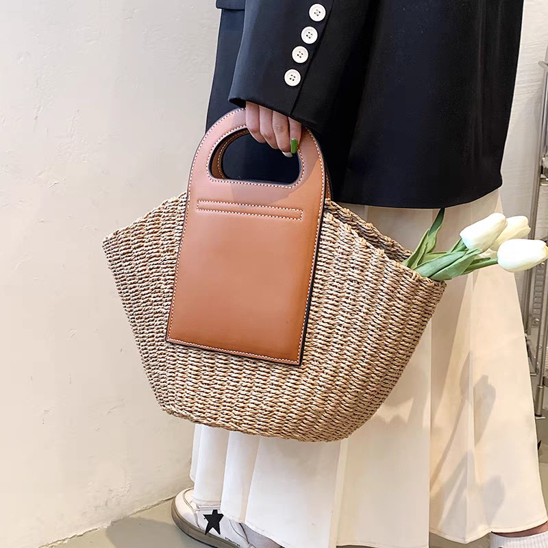 【新品未使用】カゴバッグ メッシュバッグ レジャーバッグ リサイクルレザー】メッシュかごバッグ large｜大丸松坂屋