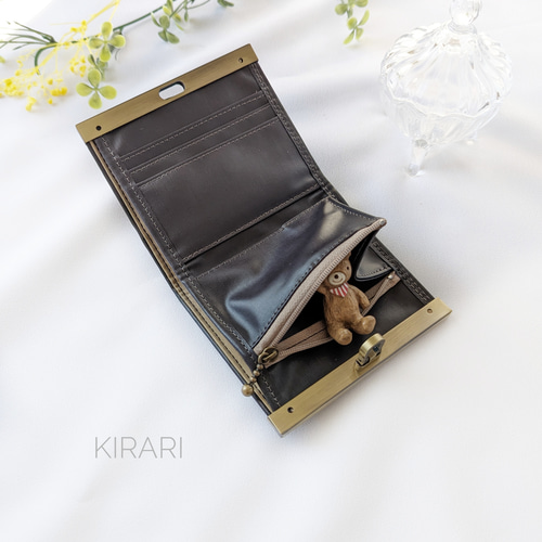 ❤☆KIRA☆さま❤お金収入増加のお財布❤ 三つ折り財布 コンパクト ミニ財布 recomma 日本製 本革 財布