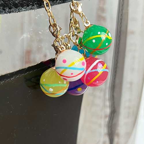 レトロかわいいヨーヨーバッグチャーム 選べるカラー 水風船 バッグ