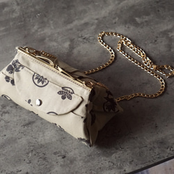 Gamaguchi Purse in handmade cloth - clasp wallet/silgi/clutc 8枚目の画像