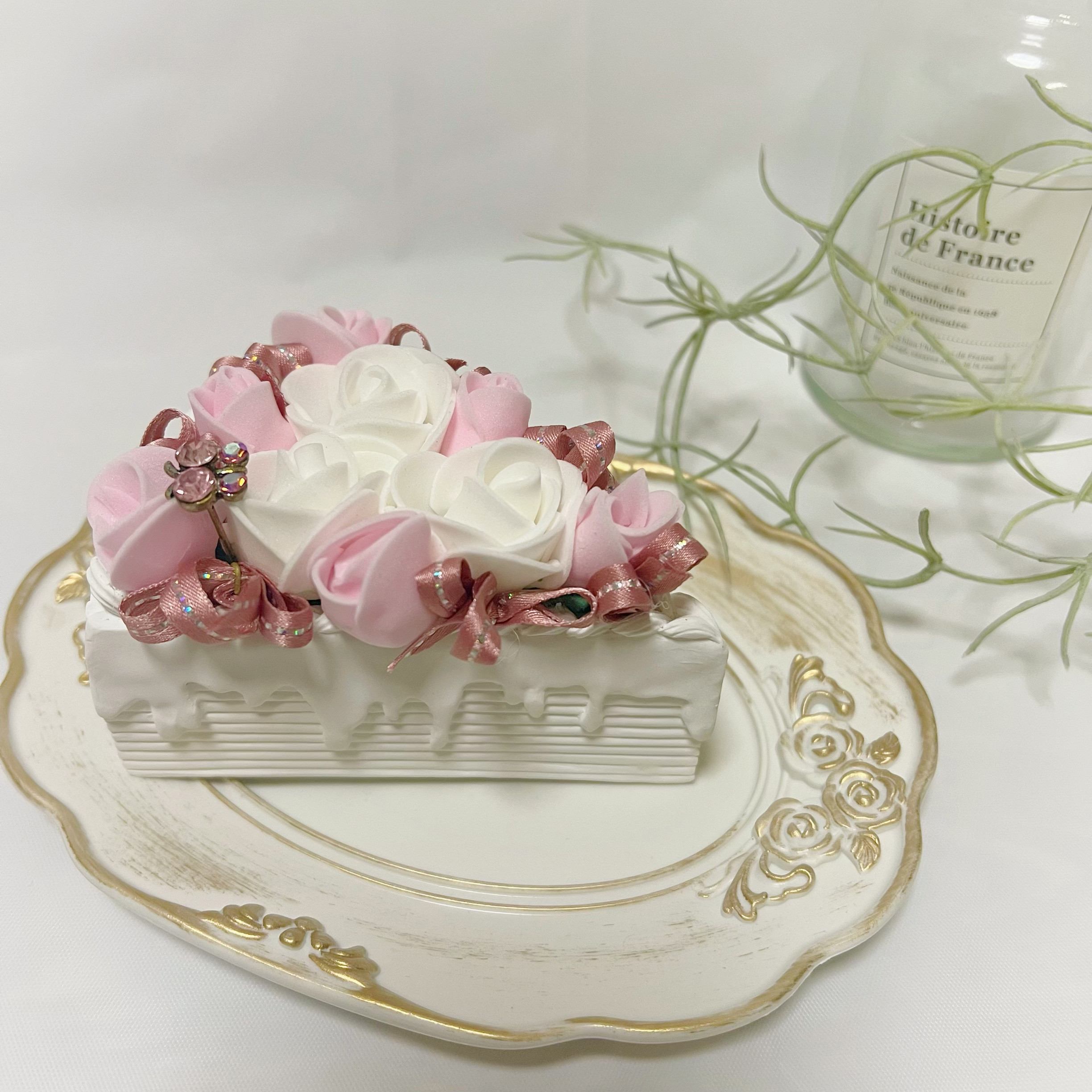 ※  アートフラワーアレンジメント ガーデン風BOXフラワーアレンジメント アートフラワー estilo