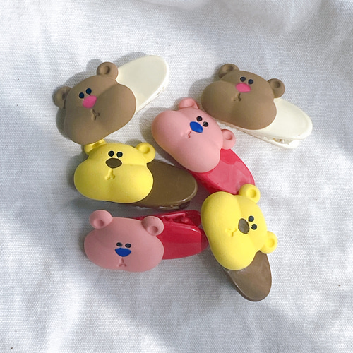 YVMIN Bear ヘアクリップ 熊 ヘアピン