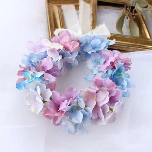 紫陽花の花冠* ベビー • キッズ花かんむり ブルー × パープル NO.5