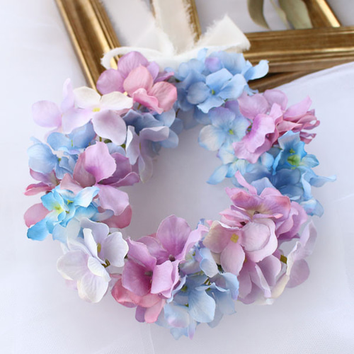 紫陽花の花冠* ベビー • キッズ花かんむり ブルー × パープル NO.5  