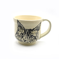 送料無料　猫マグカップ１（手描き） 4枚目の画像
