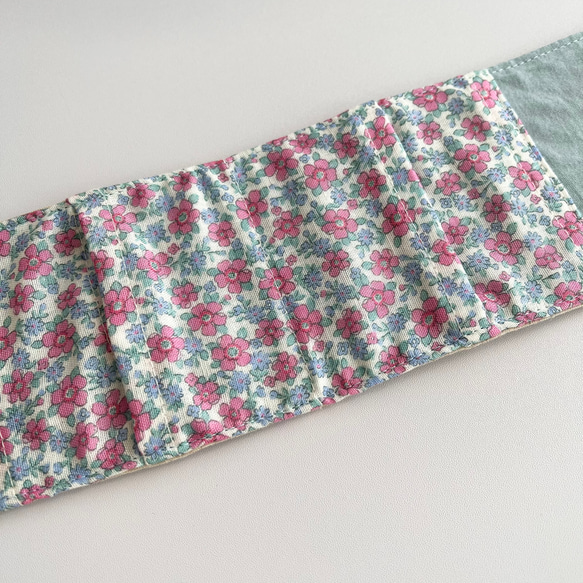 UV＋接触冷感 小花柄インド刺繍 ネッククーラー/クールスカーフ 15枚目の画像