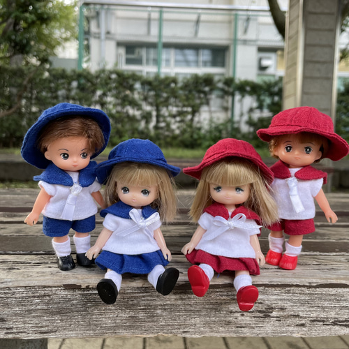 M2318 ミキちゃんマキちゃん ハンドメイド 服 幼稚園 夏物制服