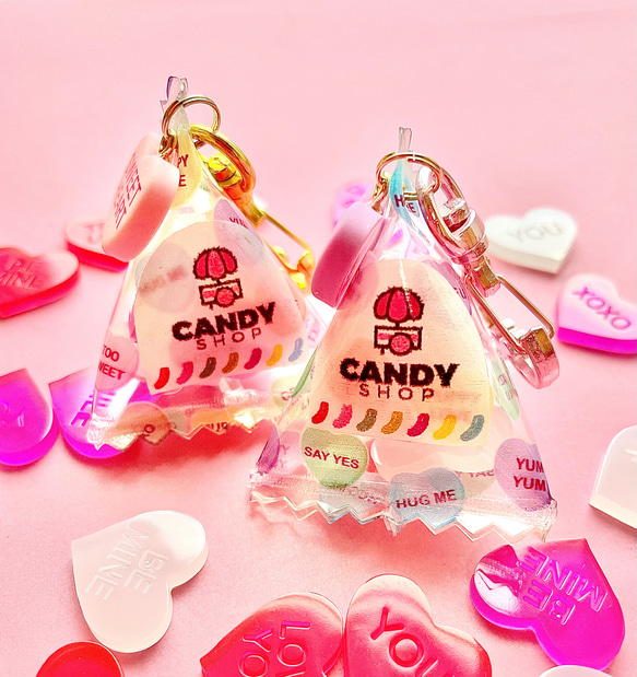 Candy hearts packaged charm 1枚目の画像