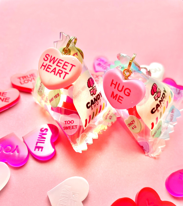 Candy hearts packaged charm 2枚目の画像