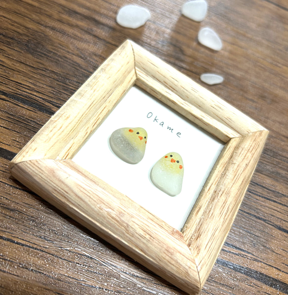 シーグラスアート✩.*˚ オカメインコちゃん その他インテリア