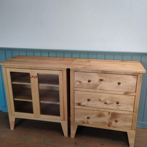 3段チェストパイン無垢材 チェスト・キャビネット As.factory 通販