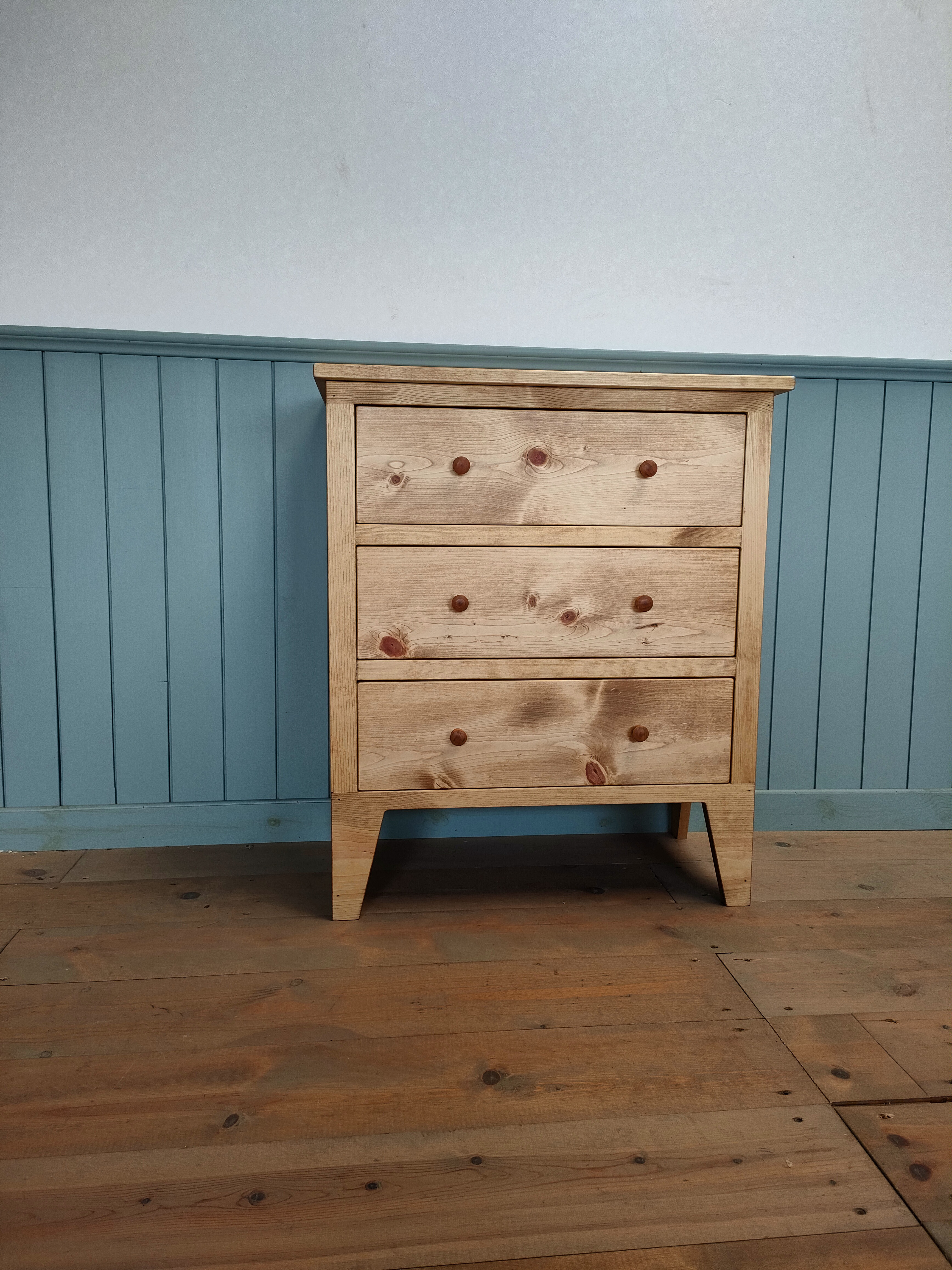 パイン材3段チェスト　送料込み 3段チェストパイン無垢材 チェスト・キャビネット As.factory 通販