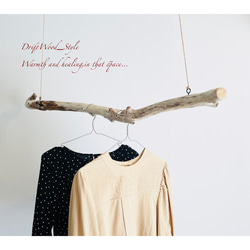 流木インテリア コブが突き出る天然流木のハンガーラック 北欧 衣装掛け ハンギング 吊り下げ ハンガーポール 癒し 1枚目の画像