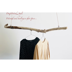 流木インテリア コブが突き出る天然流木のハンガーラック 北欧 衣装掛け ハンギング 吊り下げ ハンガーポール 癒し 2枚目の画像