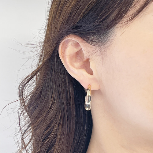 透かし模様のフープピアス | Littluz online store
