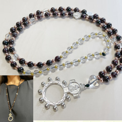 全宗派共通✳︎本式念珠108珠✳︎レモンクォーツ・白翡翠 その他雑貨