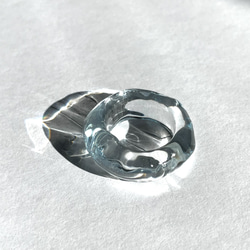 1-20号 sumi/透き通る水色のレジンリング クリアアクセサリー レジン指輪  受注生産 no.05/sumi 1枚目の画像