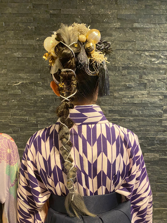 A18 金箔プレゼント　卒業式　ヘアアクセ　卒業式髪飾り　袴　成人式　成人式ヘアアクセ　 8枚目の画像