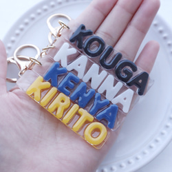 名入れ・言葉入れ〛 ぷっくり立体 ネームチャーム クリア その他