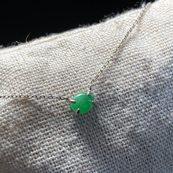 NK30 宝石質 グリーン 天然 本翡翠 ミャンマー産 ネックレス 金属アレルギー対応 爪留め 10枚目の画像