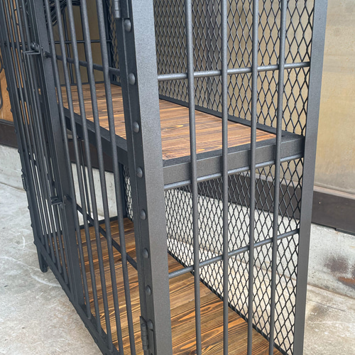 リベットアイアンラック［ダクトレール付］植物棚　アイアン家具　ボタニカル リベットアイアンラック［ダクトレール付］植物棚 インダストリアル