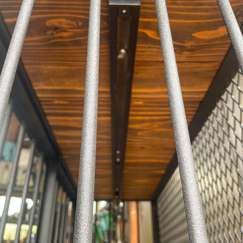 ブラックリベットキャビネット［ダクトレール2本］ 植物棚 アイアン