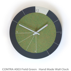 【送料無料】手作りの掛け時計　MUU CLOCK CONTRA (Field Green)緑 デザイン インテリア 8枚目の画像