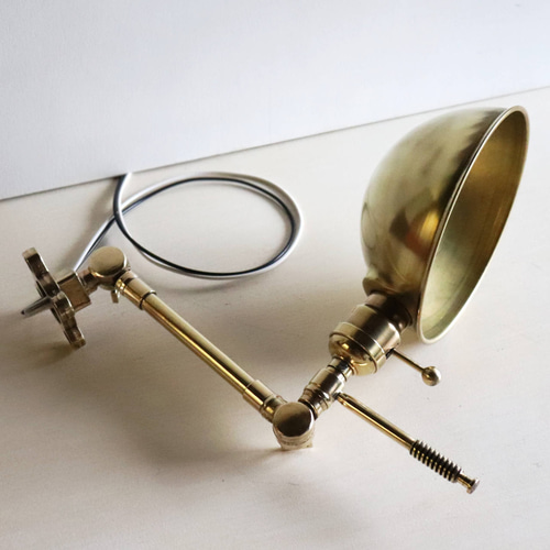 要電気工事】USAヴィンテージブラスラウンドシェードインダストリアル