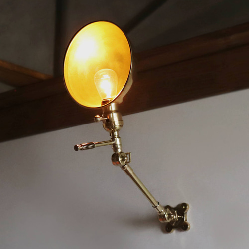 要電気工事】USAヴィンテージブラスラウンドシェードインダストリアル