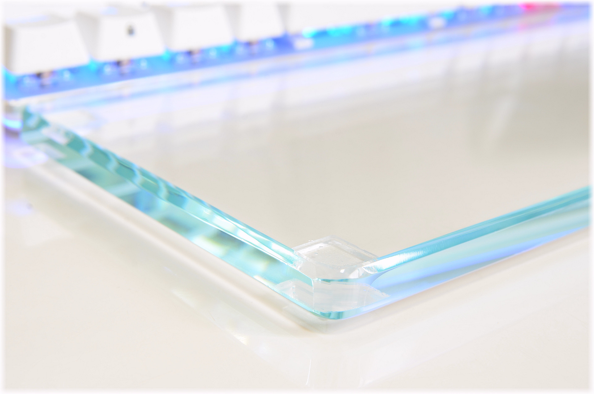 FULLガラスパームレスト【縦120㎜/横381～500㎜】四方小口磨き・ディアマンテガラス製