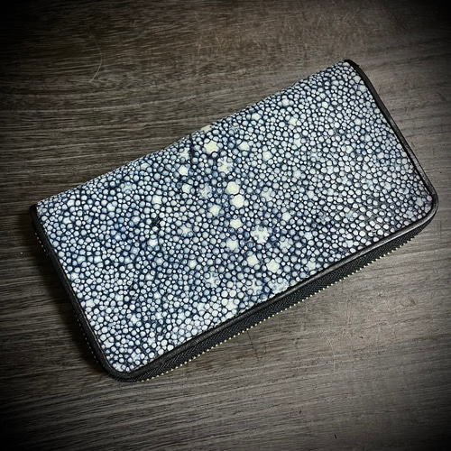 スタースティングレイ×パイソン プレゼント 海の宝石 ネイビー メンズ