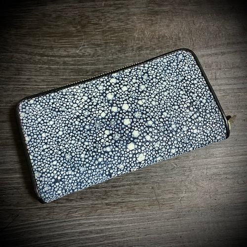 スタースティングレイ×パイソン プレゼント 海の宝石 ネイビー メンズ