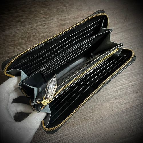 スタースティングレイ×パイソン プレゼント 海の宝石 ネイビー メンズ  