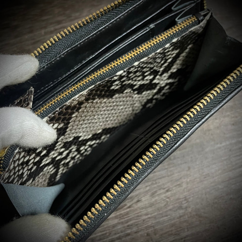 スタースティングレイ×パイソン プレゼント 海の宝石 ネイビー メンズ