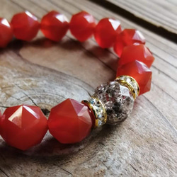 ◇緑瑪瑙龍神天珠＆ドラゴンアゲート（龍紋瑪瑙）のブレスレット⁡ 9000