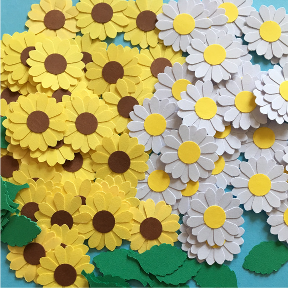 お花 クラフトパンチ ひまわり、デイジー【アルバム素材、パーツ  
