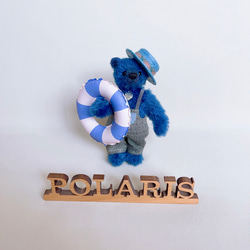 テディベア ハンドメイド ai bear 手のひらサイズ 11.5㎝ くま 熊 手のひらサイズのテディベア（オトナ色マルチ） ぬいぐるみ POLARIS