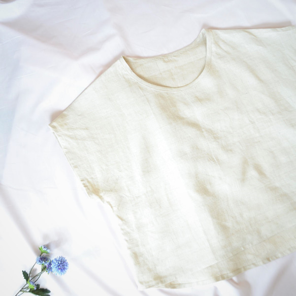ヘンプ100％　麻　Tシャツ　レディース　オーガニック　天然素材　カットソー　日本製　無染色無漂白 夏　涼しい　無地　 3枚目の画像