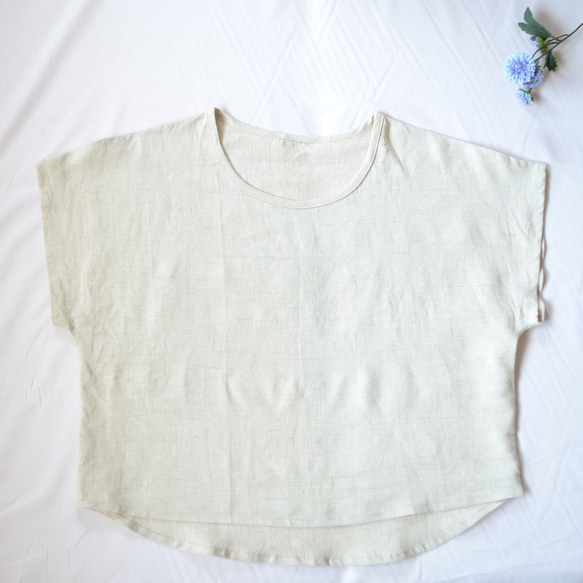 ヘンプ100％　麻　Tシャツ　レディース　オーガニック　天然素材　カットソー　日本製　無染色無漂白 夏　涼しい　無地　 4枚目の画像