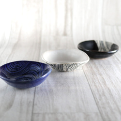 豆鉢　豆皿　【夜明け】手作り陶器　瀬戸焼　ブルー　瑠璃釉　女性作家　海月 5枚目の画像