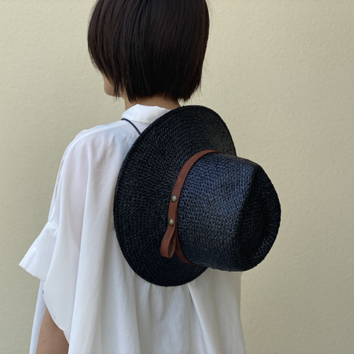 風に飛ばされにくい」木型で作った中折れ麦わら帽子 ハット 関口