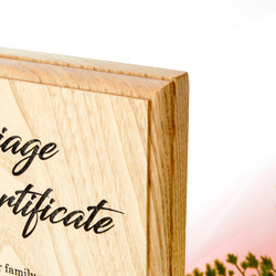 無垢の木の結婚証明書 ウェディング 結婚式 挙式 5枚目の画像