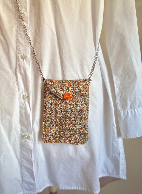 編み図　－スマホとか入れてねー　★かぎ針編みの小さなショルダー★　編み図　レシピ　データ販売 人気・おすすめ｜売れ筋商品・話題商品におすすめ 品質チェック済み 安心配送