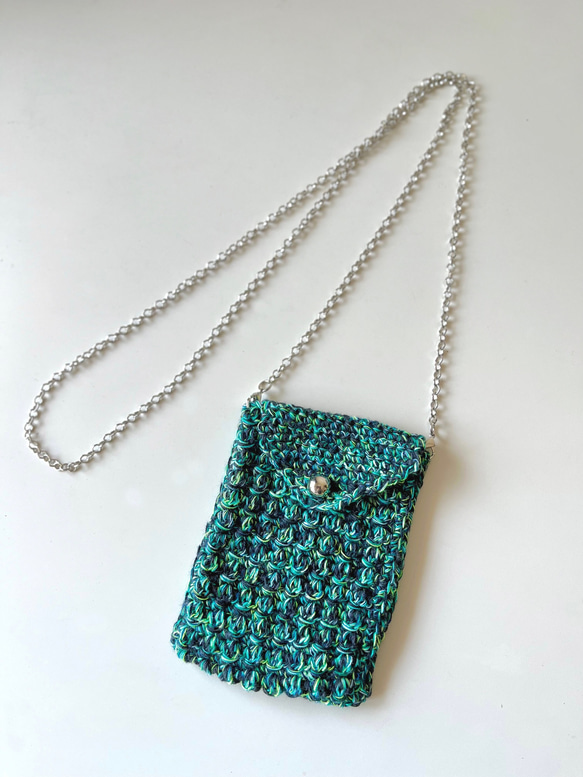 編み図 －スマホとか入れてねー ☆かぎ針編みの小さなショルダー