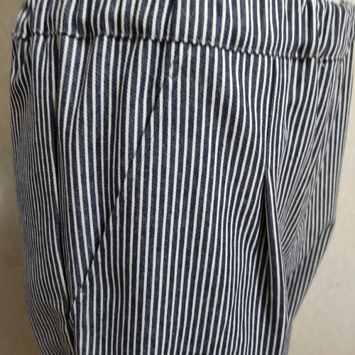デニムパンツ コットンパンツ ワイドパンツ ストライプ コットン