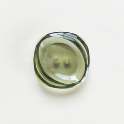 雫  オリーブ｜ヴィンテージボタン 22mm 1個（日本製デッドストック）Nr.rb104 2枚目の画像