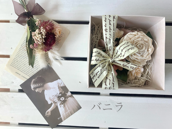 淡水パールとお花のフラワーボックス　　HANAHAKO　 4枚目の画像
